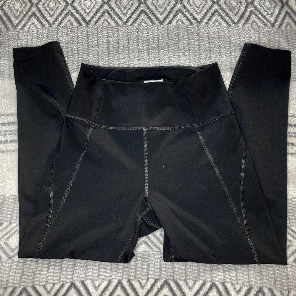 Girlfriend Collective Compressive High-Rise Legging Black 7/8 Length Size S